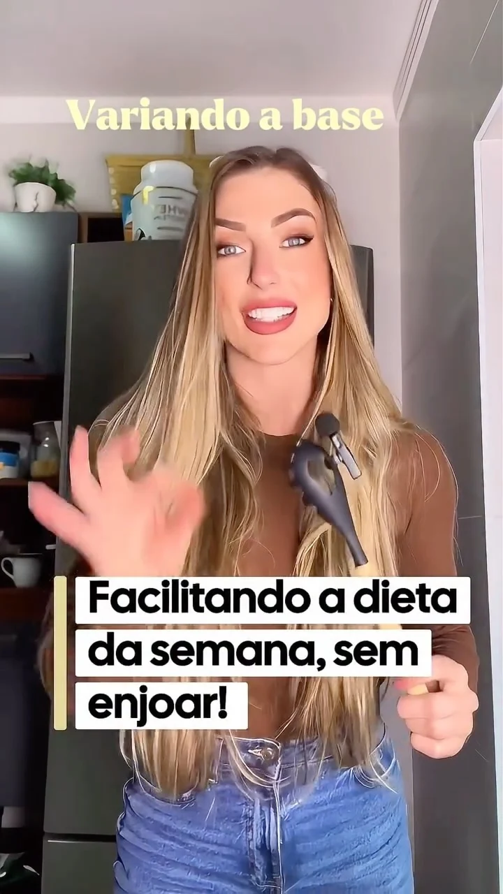 Marieli explicando como variar a dieta da semana